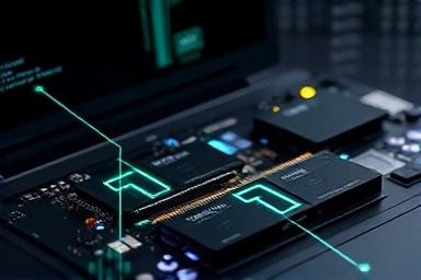 Clean laptop internal components symbolizing system stability