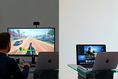 Gamer recording Nintendo Switch gameplay and content creator streaming