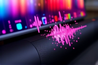 Visual representation of Samsung TV and soundbar audio synchronization