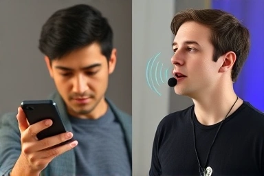 Clear audio comparison: smartphone vs. wireless lavalier microphone.