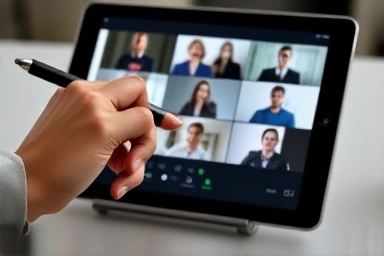 Tablet video conference interaction