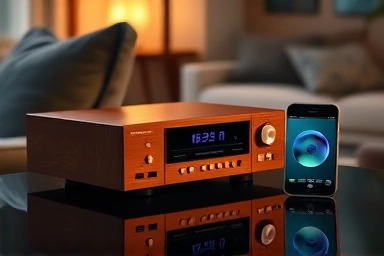 Retro CD player blending vintage charm with modern Bluetooth connectivity.