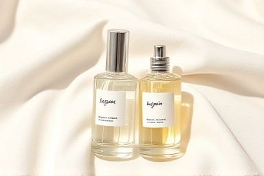 Minimalist perfume bottles, floral scent, clean scent