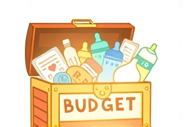 Symbolic representation of financial support for baby essentials.