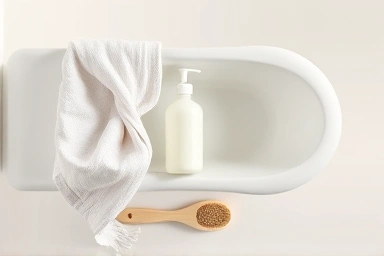 Gentle baby bath essentials set for newborns