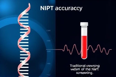 Comparison of NIPT DNA analysis vs. traditional prenatal screening methods.