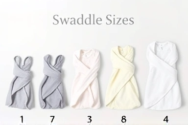 Visual comparison of swaddle sizes