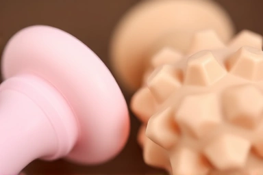Close-up textures of baby teethers, silicone and textured