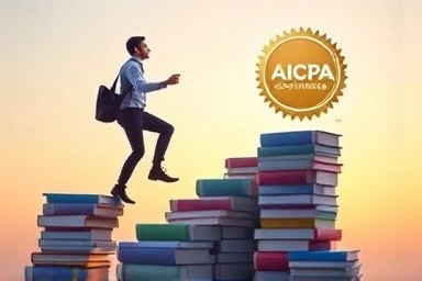 Non-major achieving AICPA certification through dedicated study.