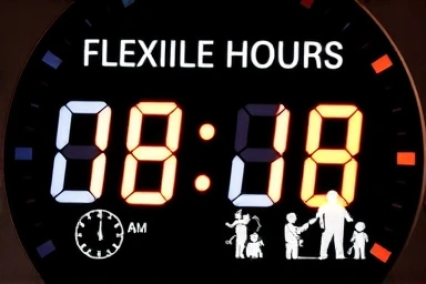 Flexible work hours concept for civil servants.