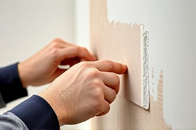 Skilled hands painting, construction craftsmanship, precision work