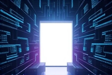 Digital gateway symbolizing IT career path and opportunity