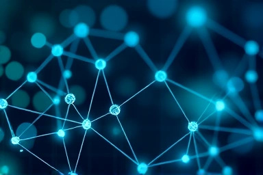 Abstract financial data analysis network visualization