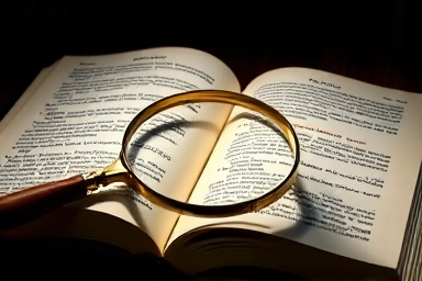 Close-up of law textbook with highlighted case law