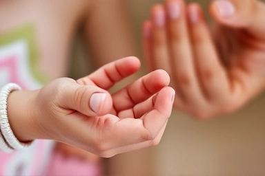 Parent and baby bonding, with supportive presence.