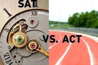 Symbolic representation of SAT vs ACT test differences.