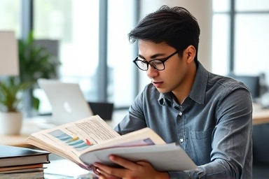 Professional studying financial investment for career growth