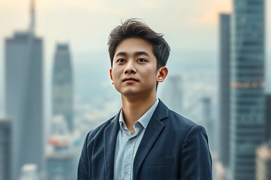 Job seeker looking at data city future opportunity