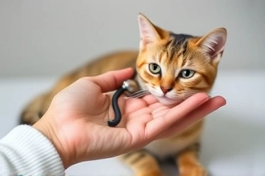 Symbolic image of proactive cat care and early detection.