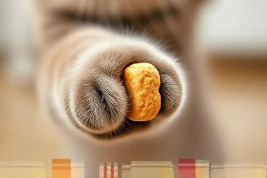 Cat paw reaching for a high-value training treat