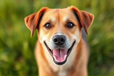 Healthy dog enjoying life outdoors, symbolizing good health.