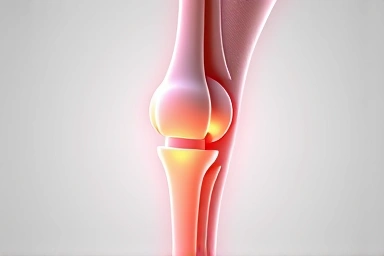 Symbolic image of a healthy dog knee joint.