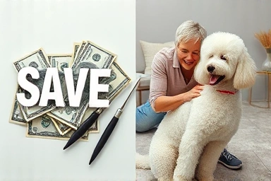 Poodle grooming cost savings and owner joy