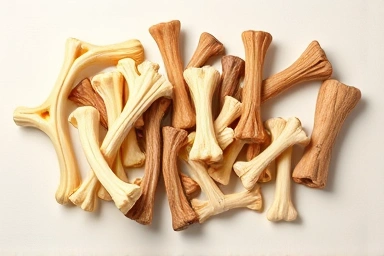 Variety of safe and natural dog teething treats.