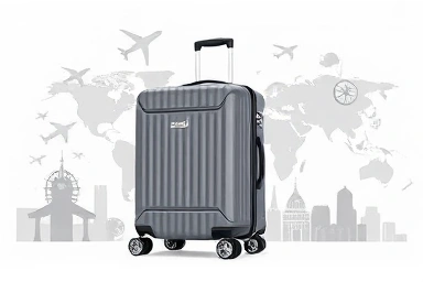 Durable 28-inch expandable suitcase for long-term travel.