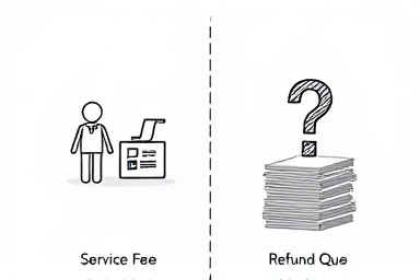 Service rendered vs. refund query, documents and question mark