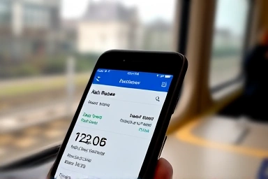 Smartphone showing Rail Planner app for train travel.