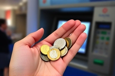 Hand holding Euro coins, suggesting on-site usage in Europe.