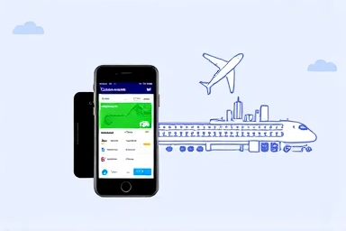 Smartphone app showing real-time airport bus tracking