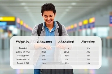 Traveler packing Jin Air checked baggage with clear allowance guide