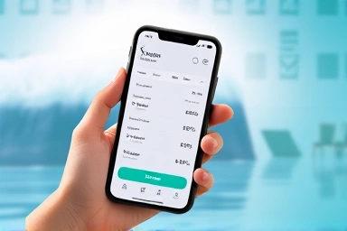 Smartphone showing spa discounts with spa background.