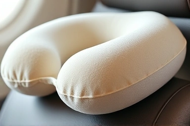 Ergonomic memory foam neck pillow for travel comfort