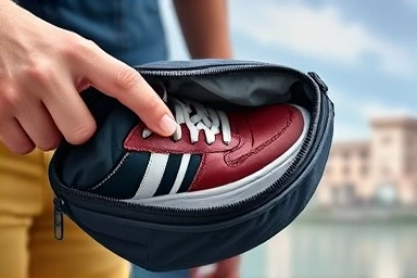 Durable, water-resistant shoe pouch with quality zipper.
