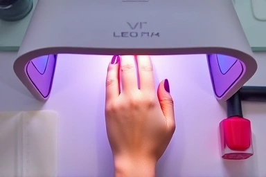 Modern 48W gel nail lamp curing a perfect manicure.