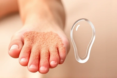 Skin transformation from rough to smooth with foot file