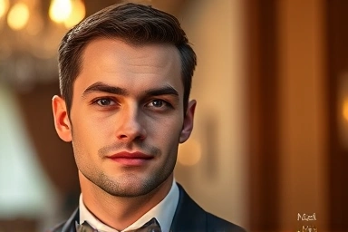 Groom wearing subtle, natural wedding makeup