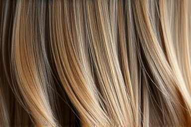 Close-up of flawless, natural-looking hair extensions blending perfectly.