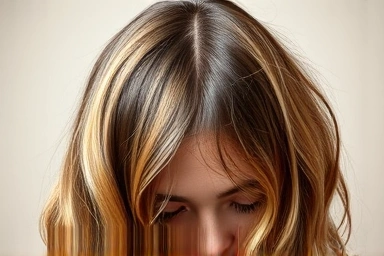 Healthy vs damaged hair comparison, hair nourishment concept.