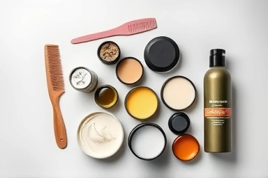 Hair styling wax products with different textures