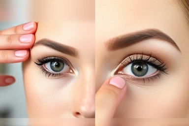 Monolid makeup application: subtle depth and highlighting techniques.