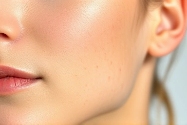 Glowing skin after MTS roller home care.