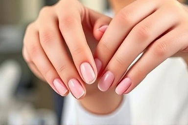 Perfectly manicured hands with clean cuticle lines