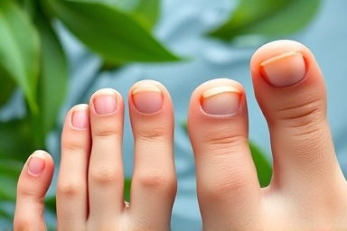 Healthy fingernails and toenails symbolizing strength and vitality.