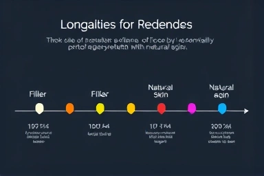 Infographic of filler longevity versus natural aging