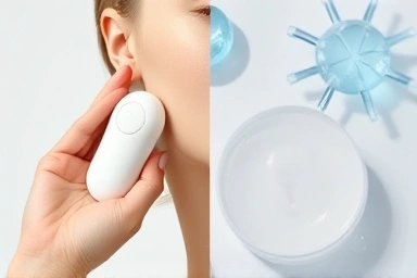 Skincare device usage and product gels