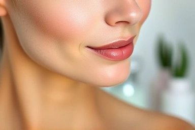 Smooth, radiant skin showing healthy texture and glow.
